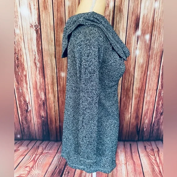 Women’s Small Sweater Eri Ali Anthropologie Gray Lightweight Knit Cowl Neck Soft - Picture 4 of 11